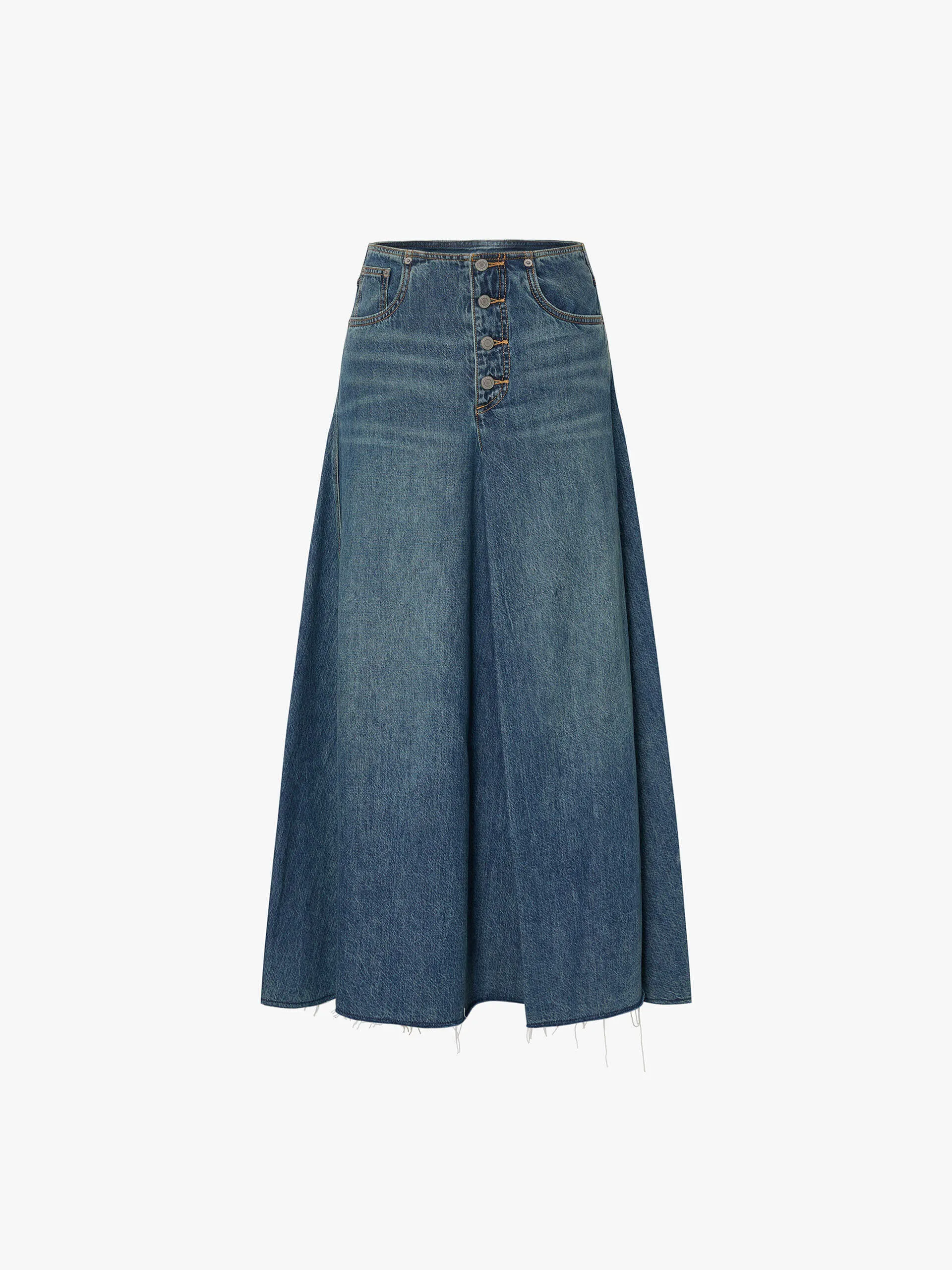 A-line Maxi Denim Skirt