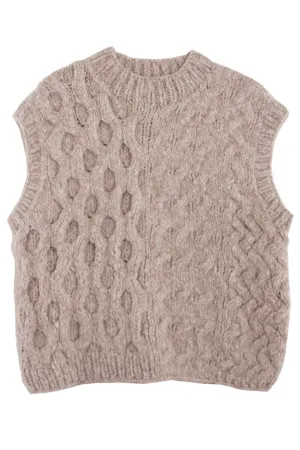 Aspen Aran Handknit Vest