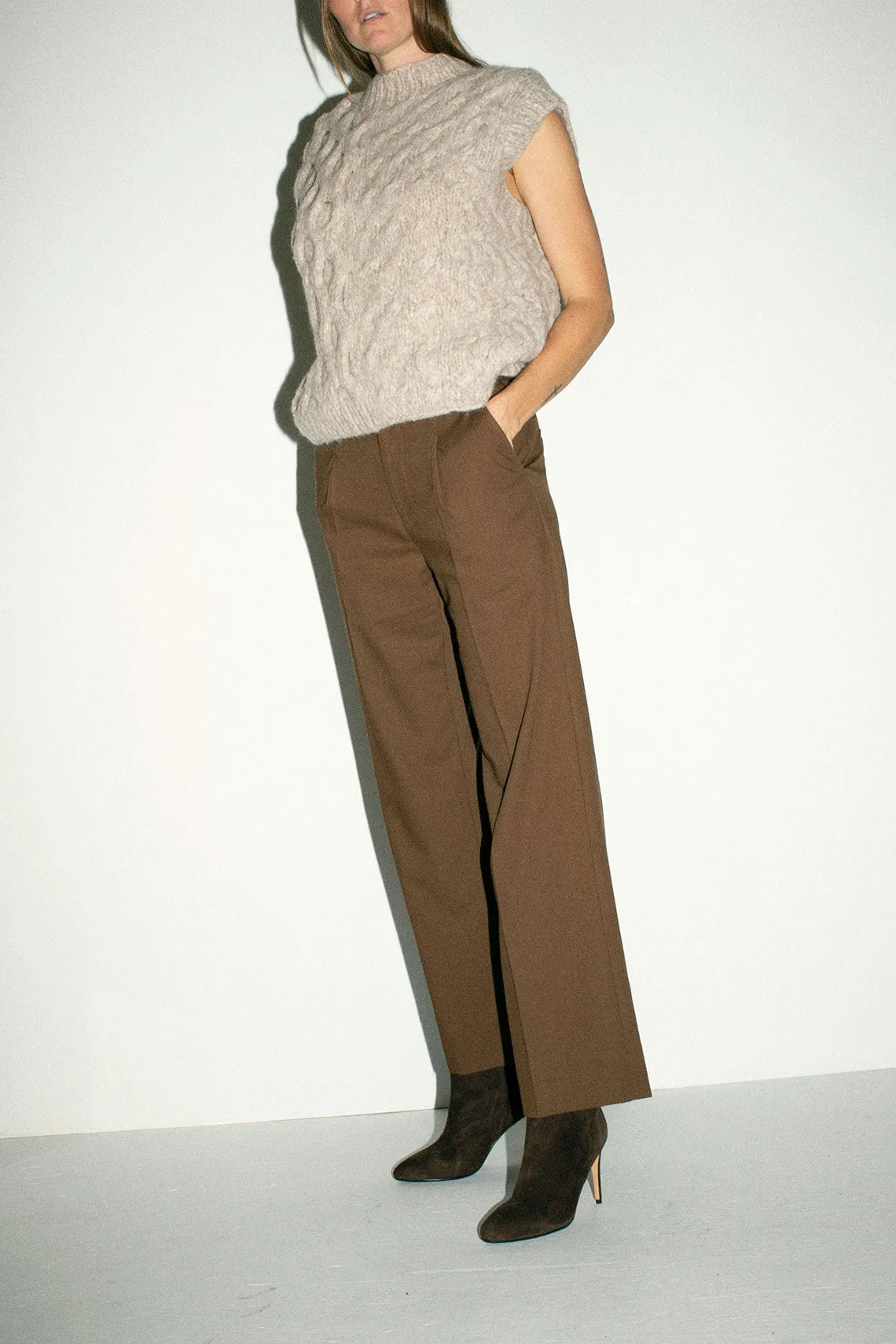 Aspen Aran Handknit Vest