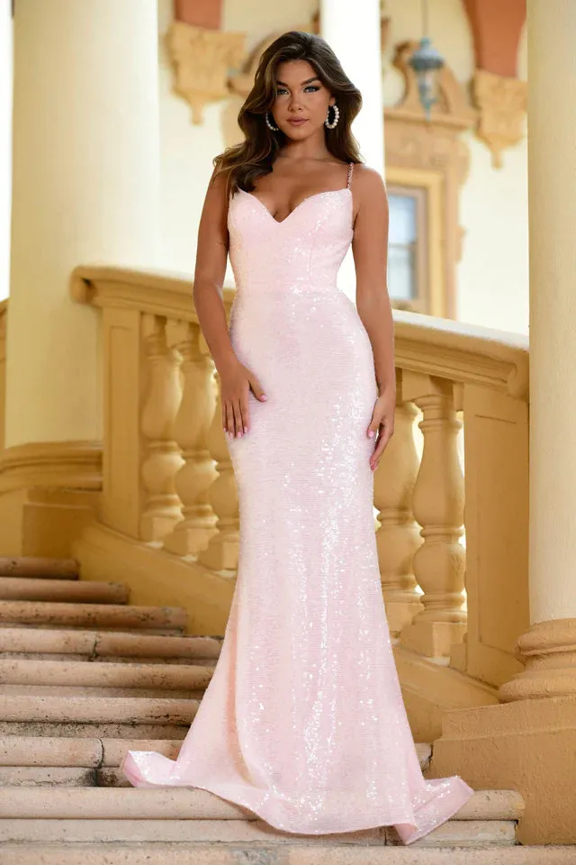 Ava Presley 28560  Long Sequin Gown Removable Organza Skirt Prom Dress Formal Pageant