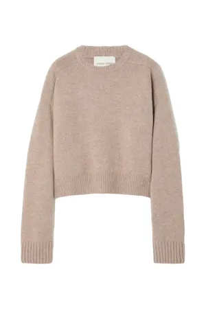 Bruzzi Oversized Cropped Merino Wool and Cashmere-Blend Sweater