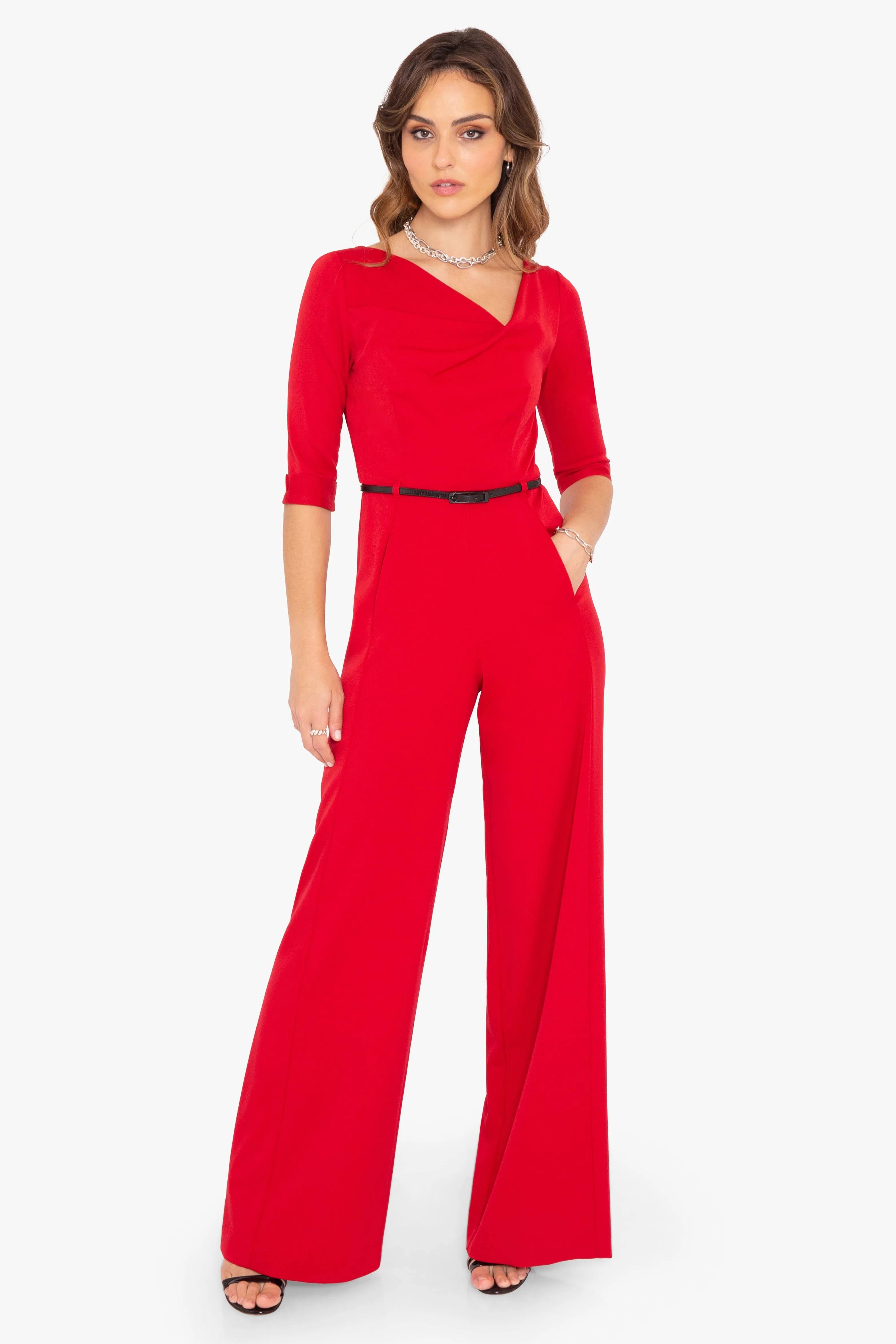 Classic 3/4 Sleeve Jackie O Jumpsuit
