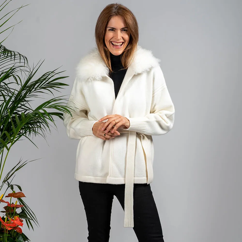 Classic Cream Cashmere Blend Coatigan