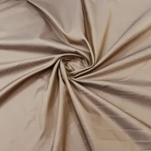 Classic Light Brown Solid Victoria Satin Fabric