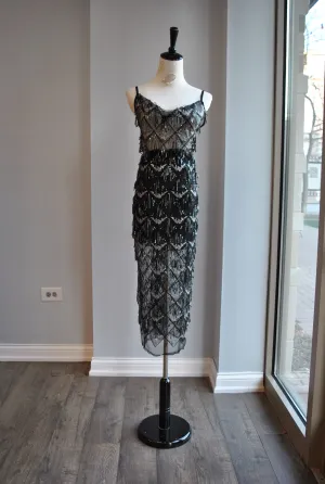 CLEARANCE - BLACK SHEER AND CRYSTALS SET