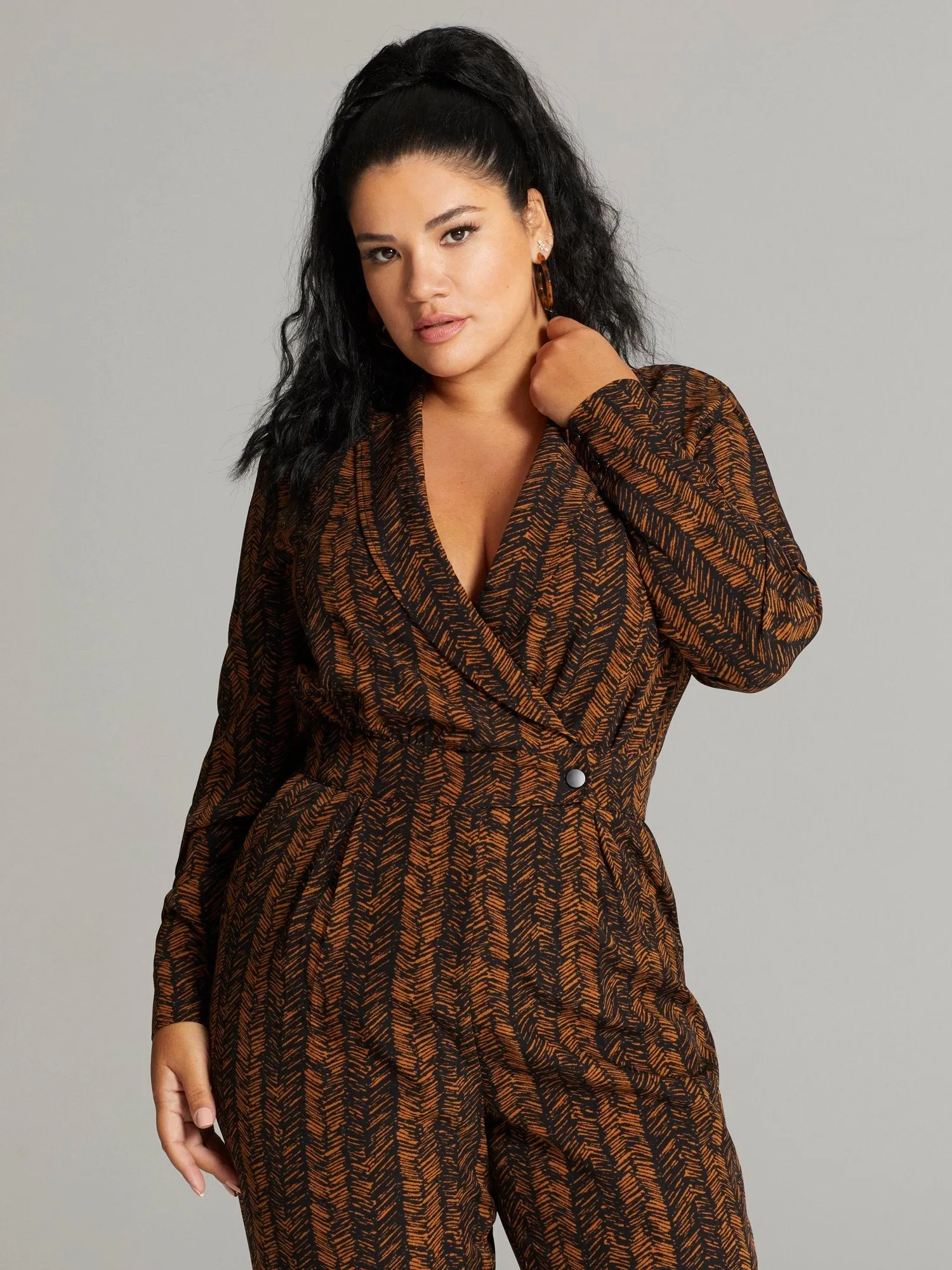 Fashion To Figure - Nouria Belted Tailored Jumpsuit