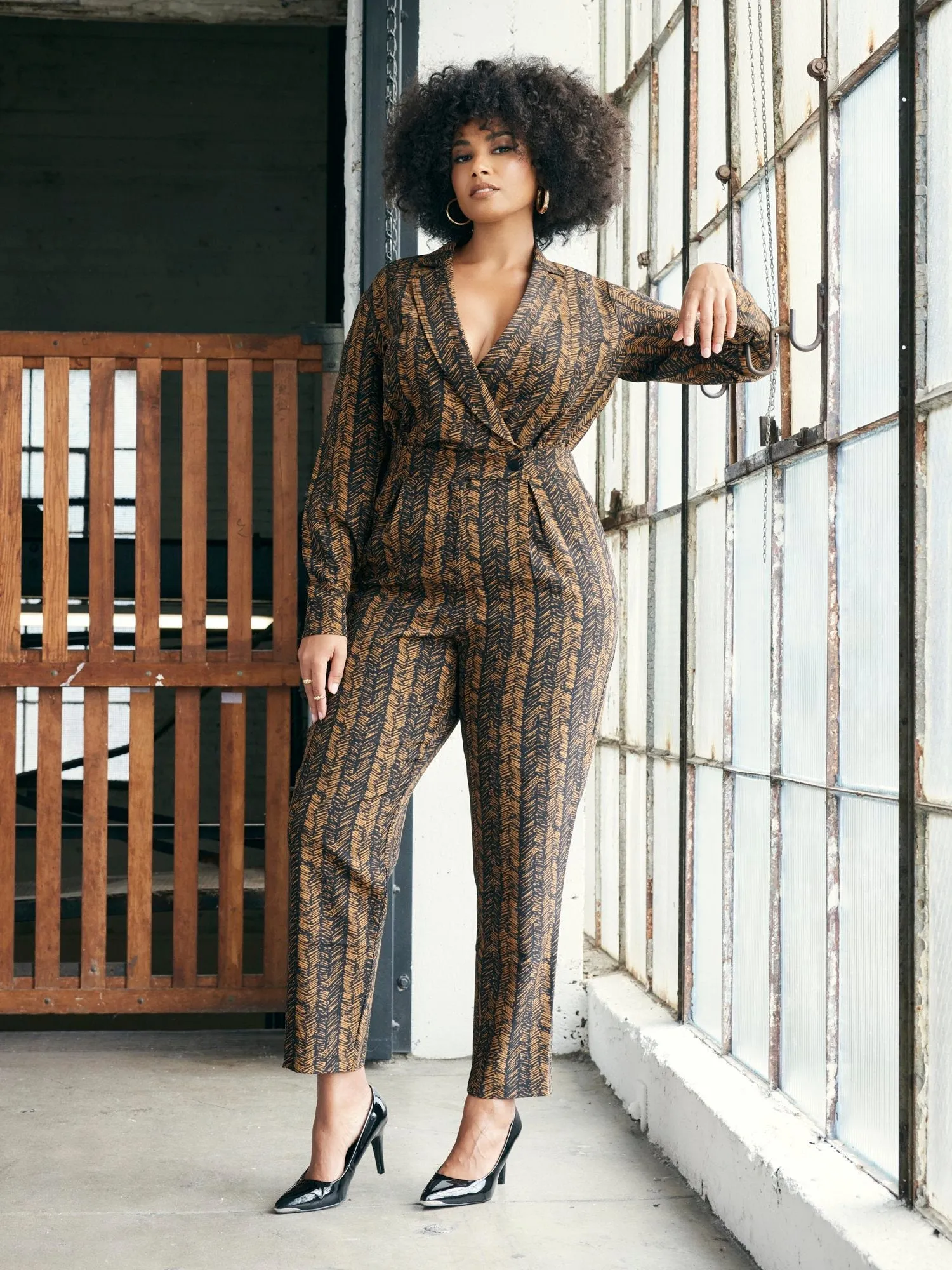 Fashion To Figure - Nouria Belted Tailored Jumpsuit