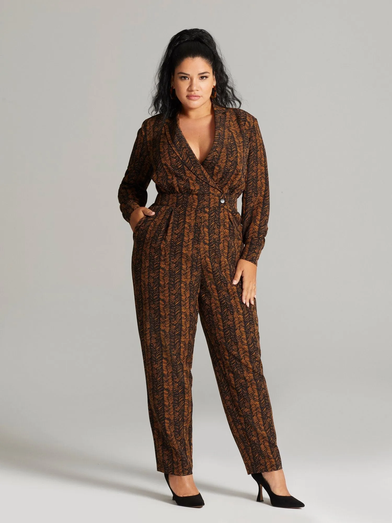 Fashion To Figure - Nouria Belted Tailored Jumpsuit