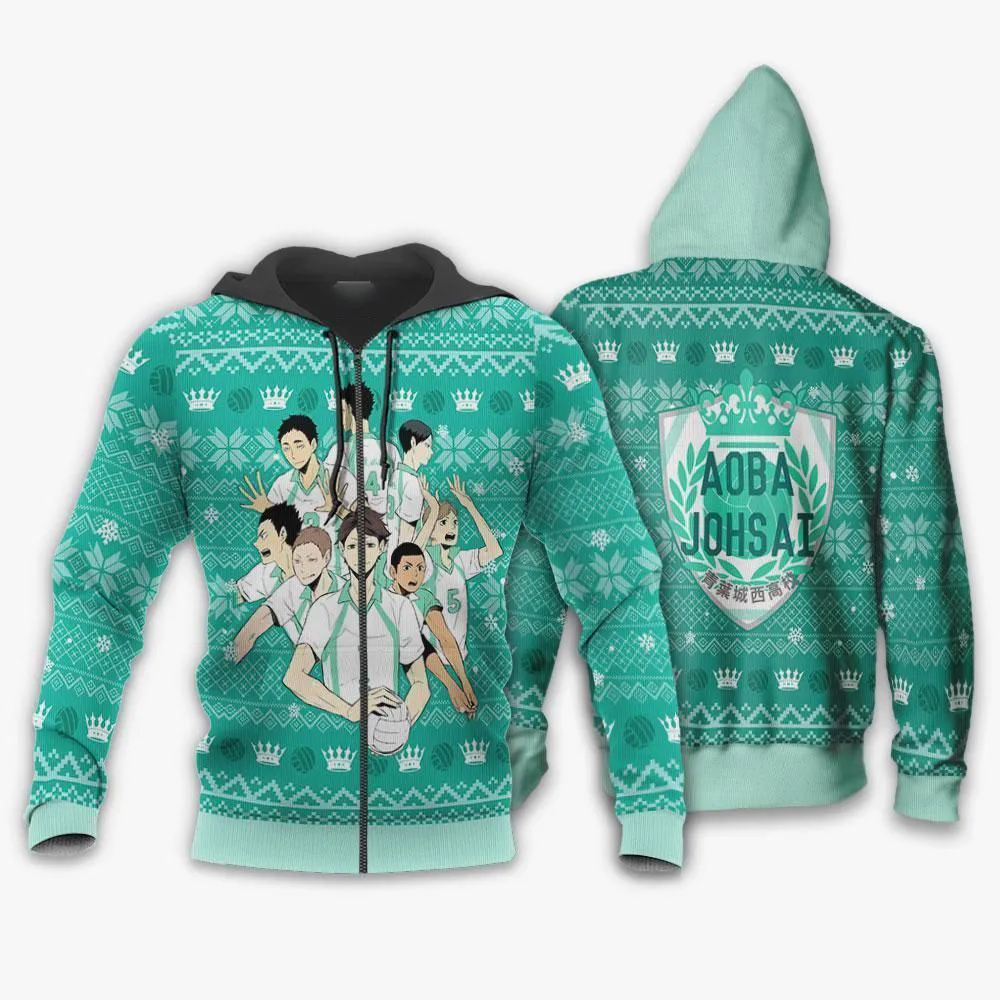 Giftngon - Aoba Johsai Ugly Christmas Sweater Haikyuu Anime Xmas Shirt For Kids