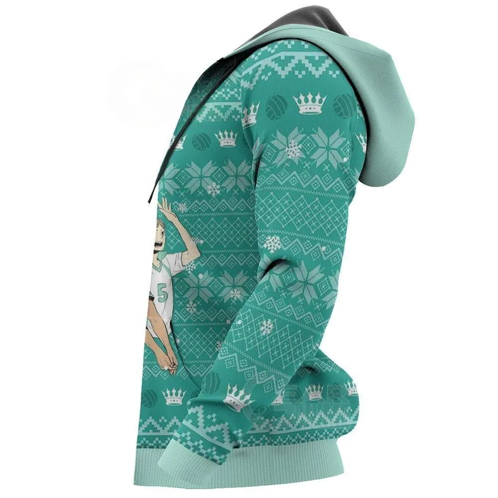 Giftngon - Aoba Johsai Ugly Christmas Sweater Haikyuu Anime Xmas Shirt For Kids