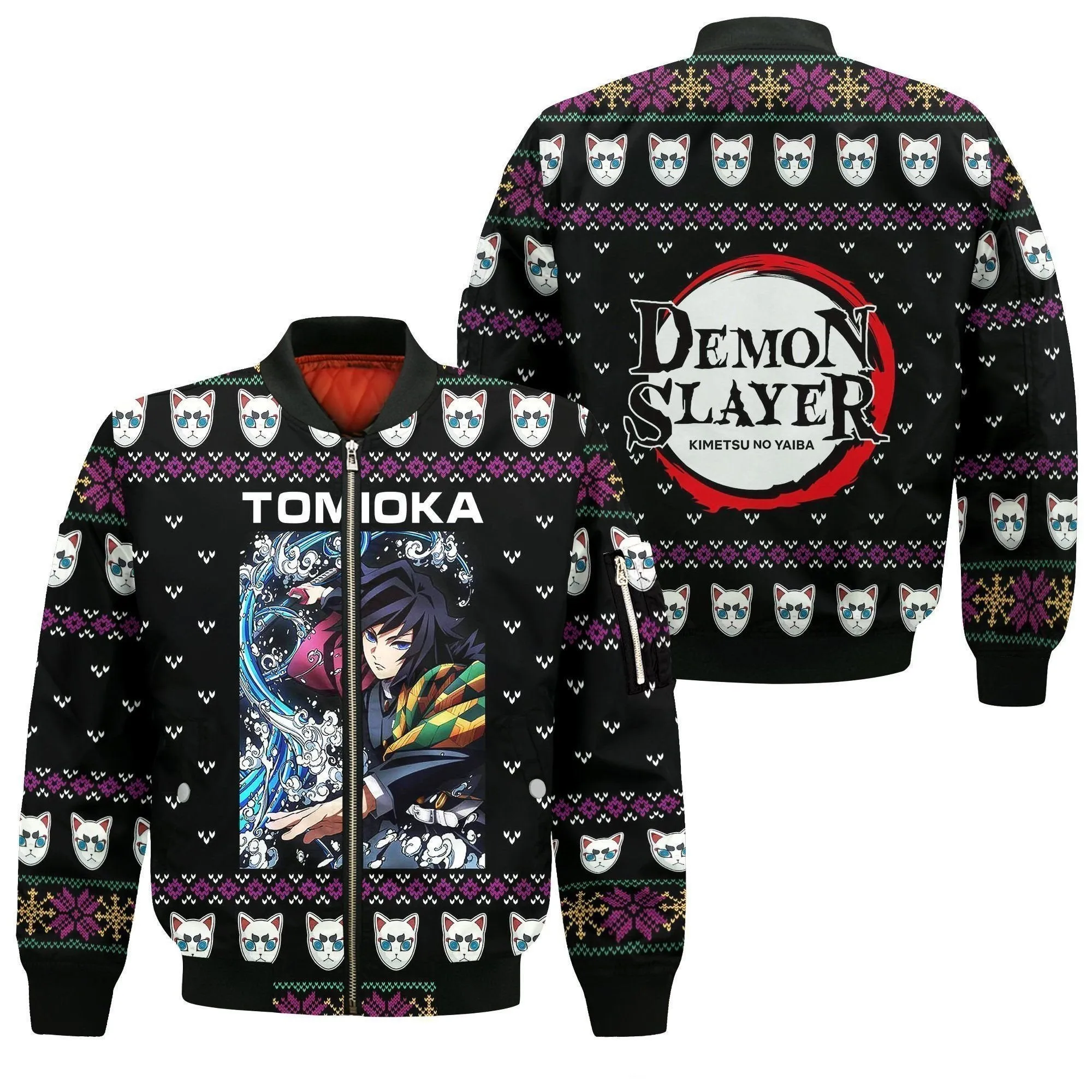 Giftngon - Giyu Tomioka Ugly Christmas Sweater Demon Slayer Anime Xmas Gift Custom Clothes