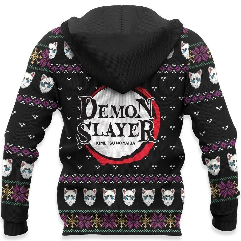 Giftngon - Giyu Tomioka Ugly Christmas Sweater Demon Slayer Anime Xmas Gift Custom Clothes