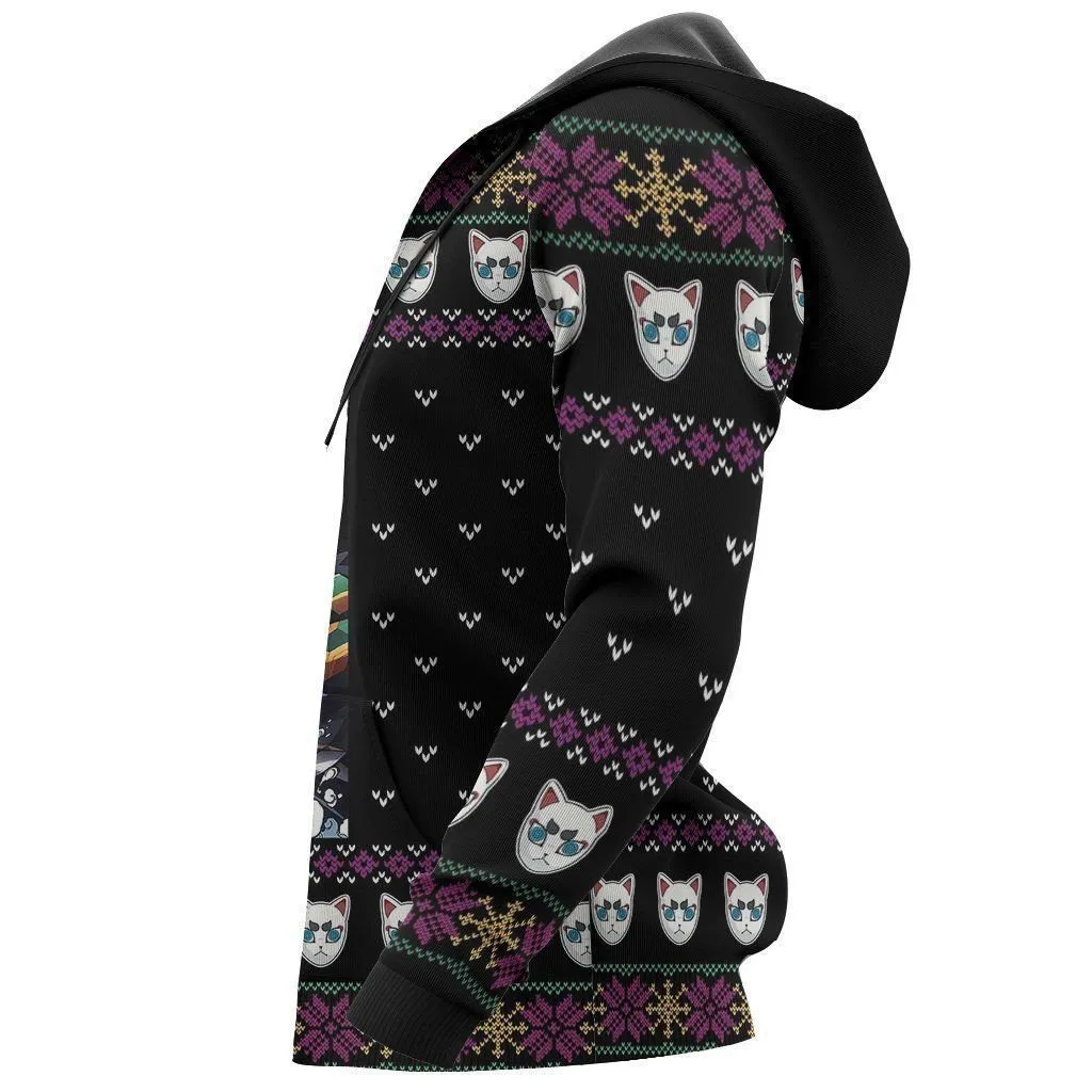 Giftngon - Giyu Tomioka Ugly Christmas Sweater Demon Slayer Anime Xmas Gift Custom Clothes