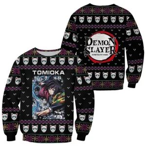 Giftngon - Giyu Tomioka Ugly Christmas Sweater Demon Slayer Anime Xmas Gift Custom Clothes
