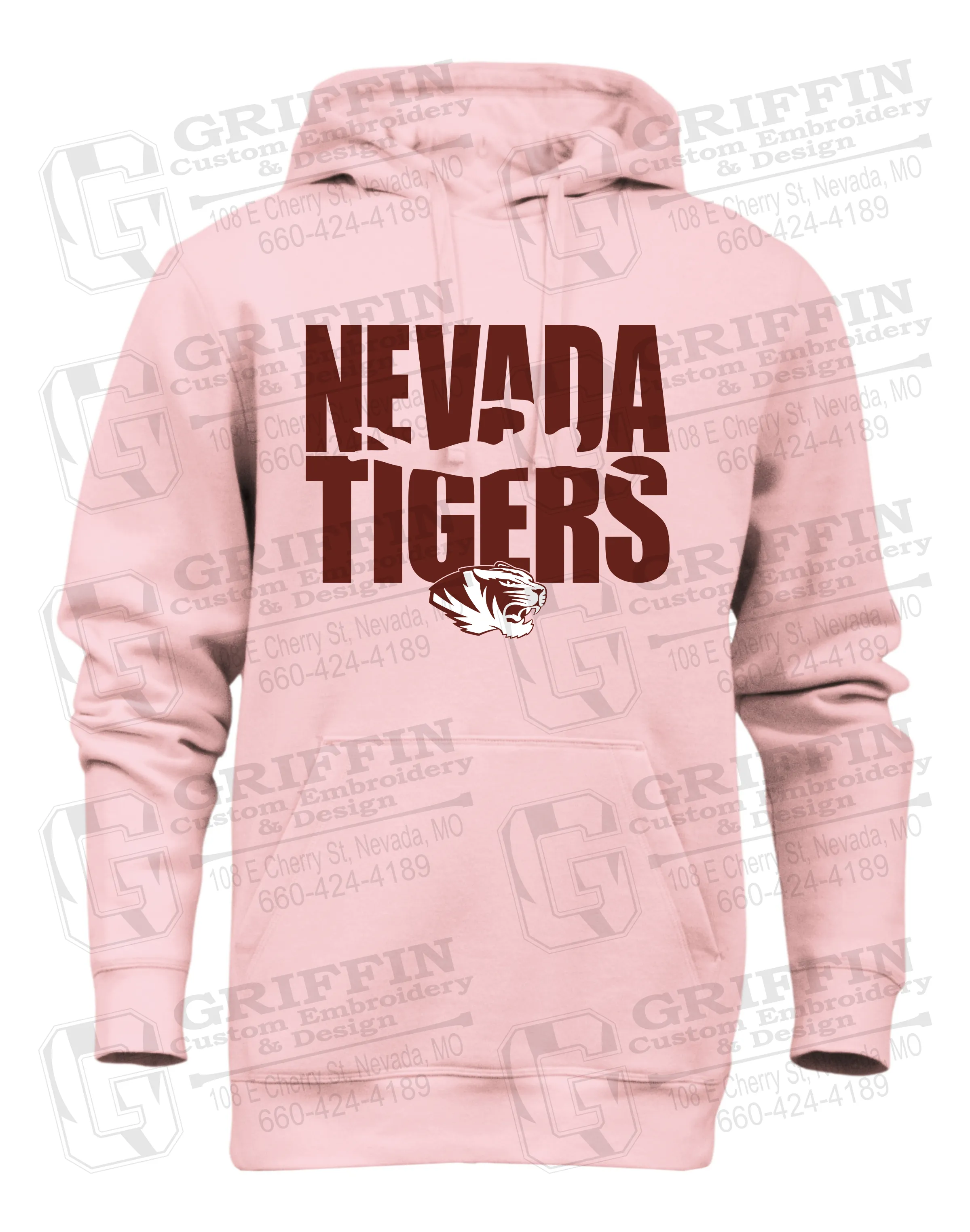 Heavyweight Fleece Hoodie - Swimming - Nevada Tigers 25-N