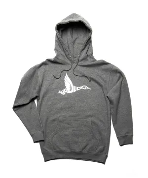 HEAVYWEIGHT STANDARD HOODED SWEATSHIRT GUNMETAL HEATHER - SIZE 2XL