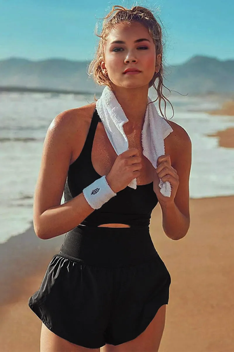 JD1096 Solid Cutout Tank Romper
