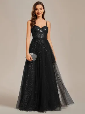 Jemima black sequin and tulle corset school ball dress Express NZ wide