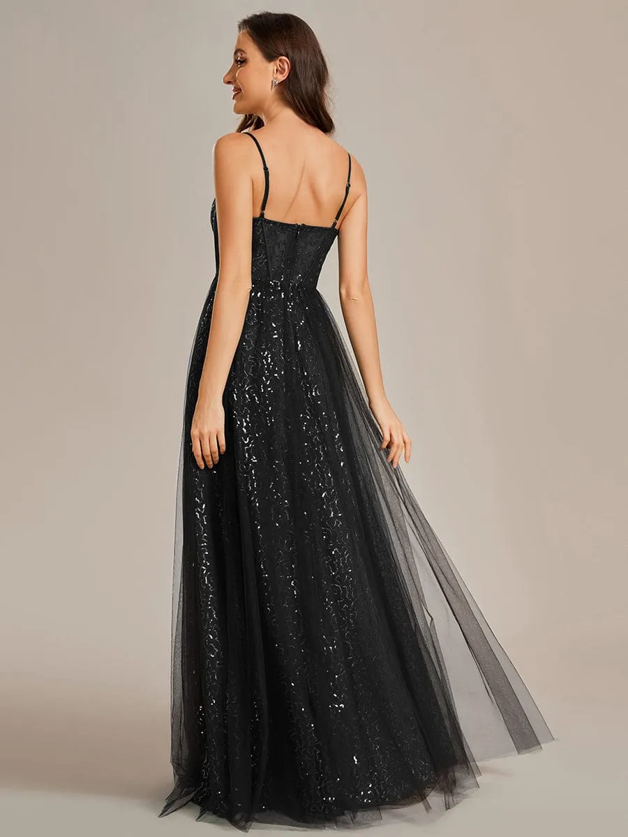 Jemima black sequin and tulle corset school ball dress Express NZ wide