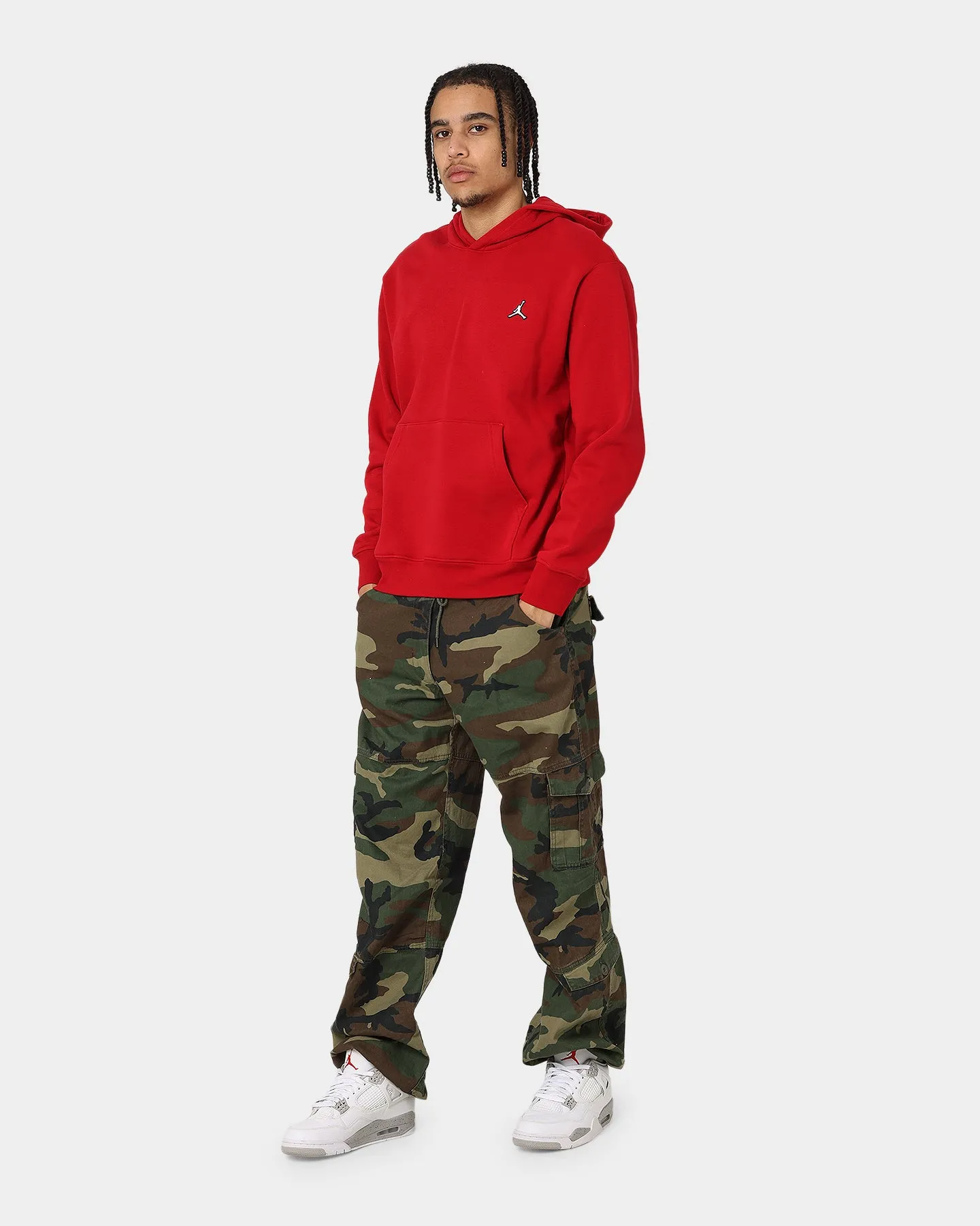 Jordan Essential Fleece Pull Over Hoodie Gym Red