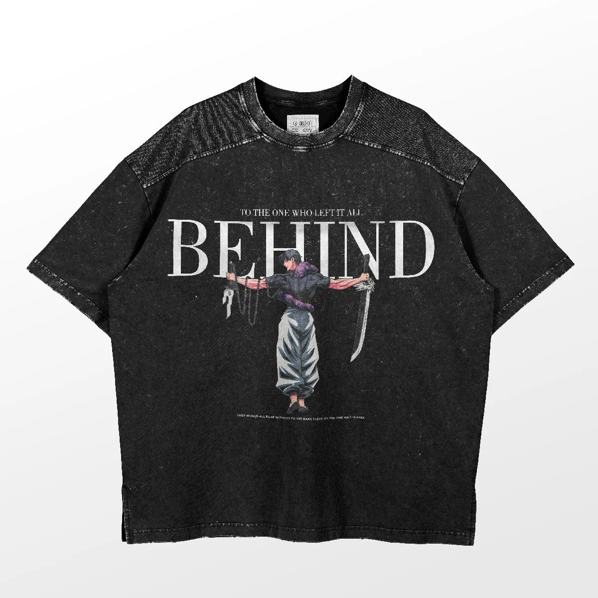 Jujutsu Kaisen Toji Fushiguro Vintage Graphic T-Shirt – Black Oversized Streetwear Tee