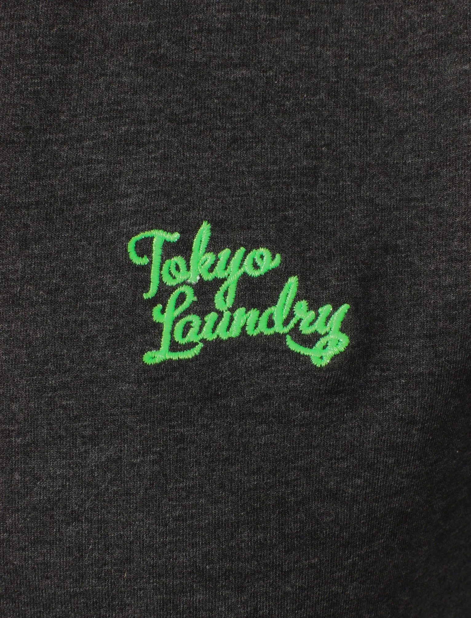 Lilford Cotton Crew Neck T-Shirt In Charcoal Marl - Tokyo Laundry