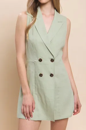 Linen Celery Romper