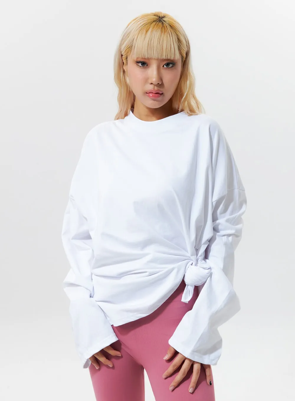 Loose-Fit Basic Long-Sleeve Tee IG320