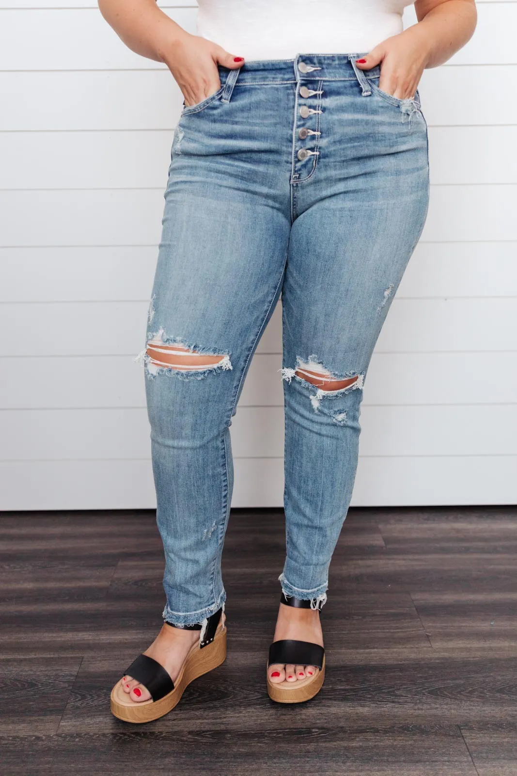 Memphis Button Fly Boyfriend Jeans