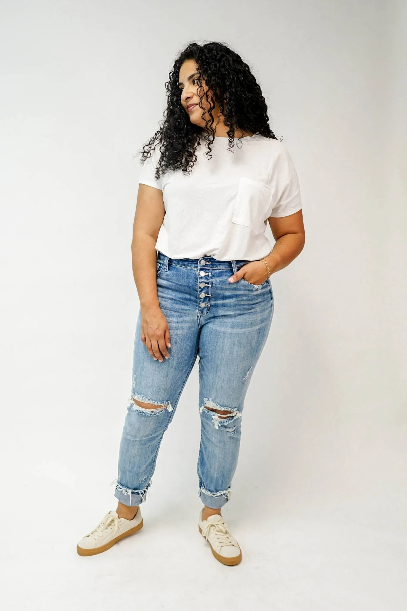 Memphis Button Fly Boyfriend Jeans