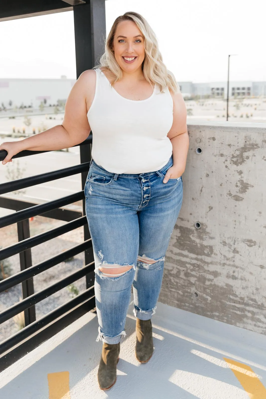 Memphis Button Fly Boyfriend Jeans