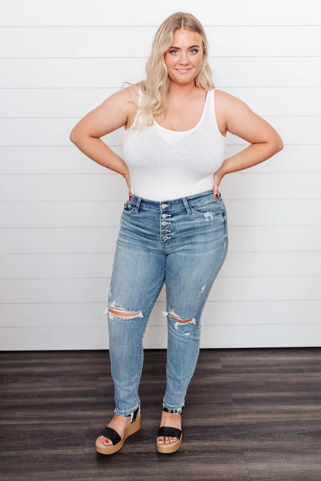 Memphis Button Fly Boyfriend Jeans