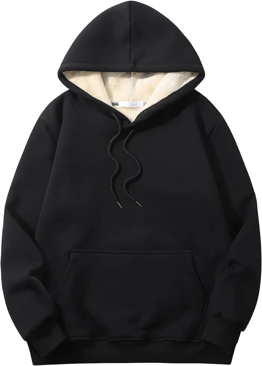 Men's Sherpa Fleece Pink Long Sleeve Hoodie