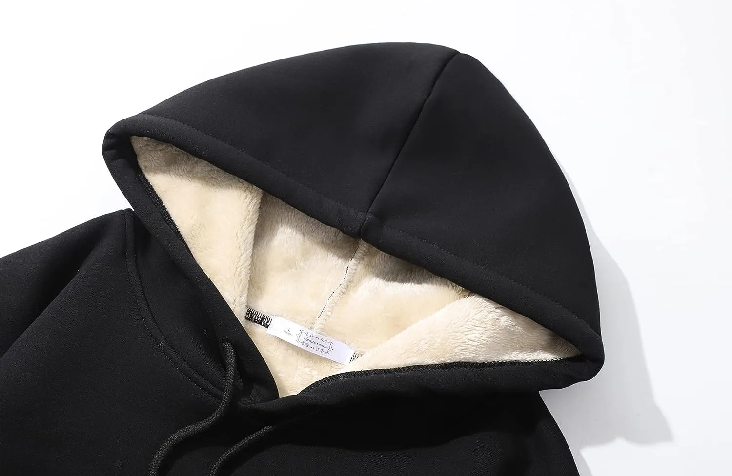 Men's Sherpa Fleece Pink Long Sleeve Hoodie
