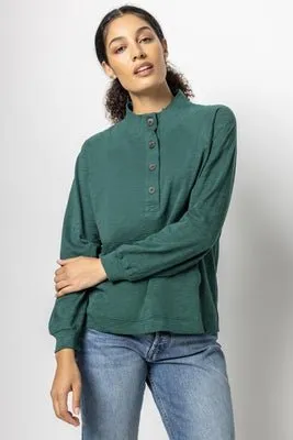 Mock Neck Henley Top
