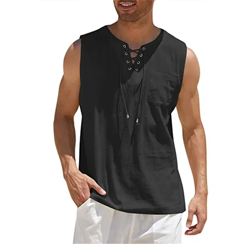 New OB Cotton Linen V Neck Shirts