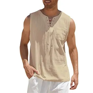 New OB Cotton Linen V Neck Shirts