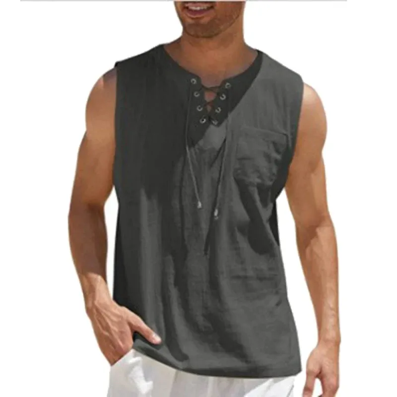 New OB Cotton Linen V Neck Shirts