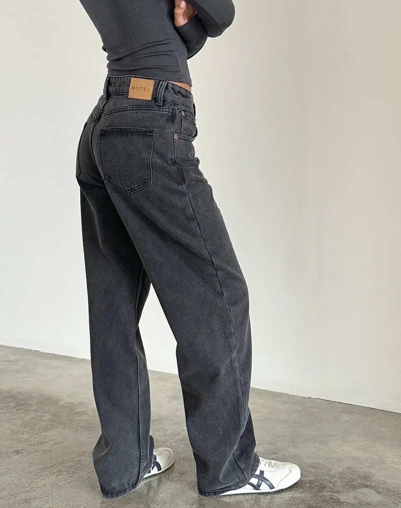 Parallel Jeans in Black Wash