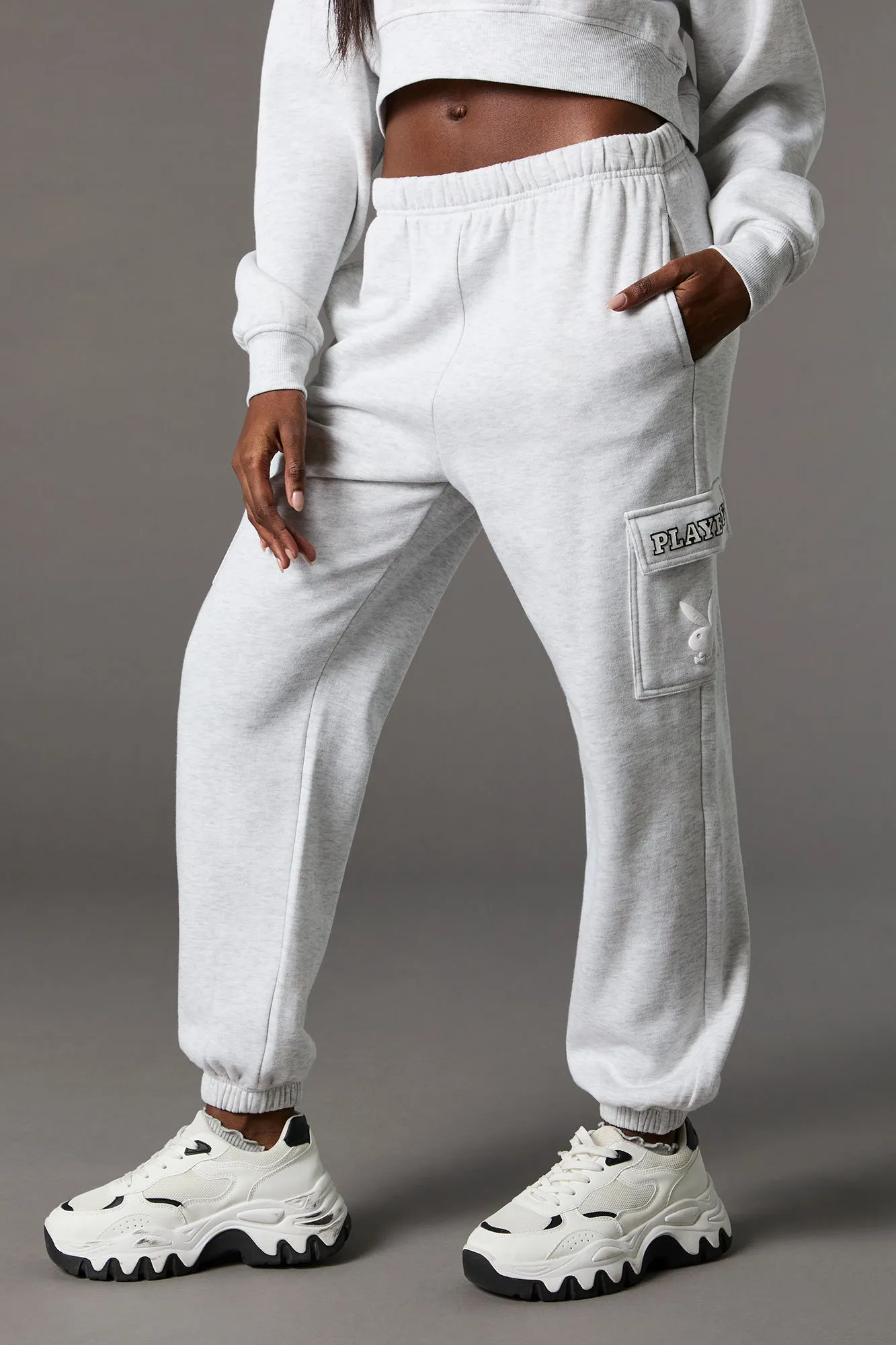 Playboy Graphic Fleece Cargo Jogger
