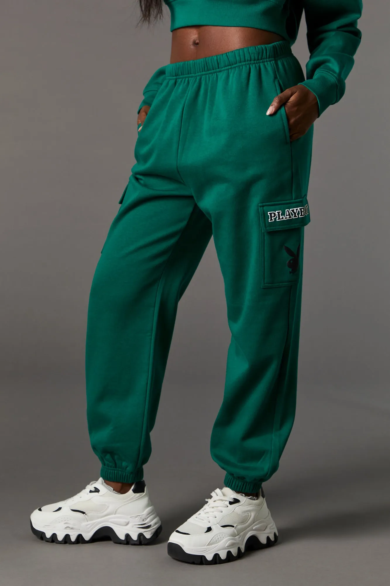 Playboy Graphic Fleece Cargo Jogger