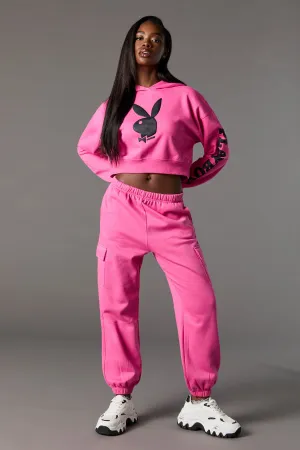 Playboy Graphic Fleece Cargo Jogger