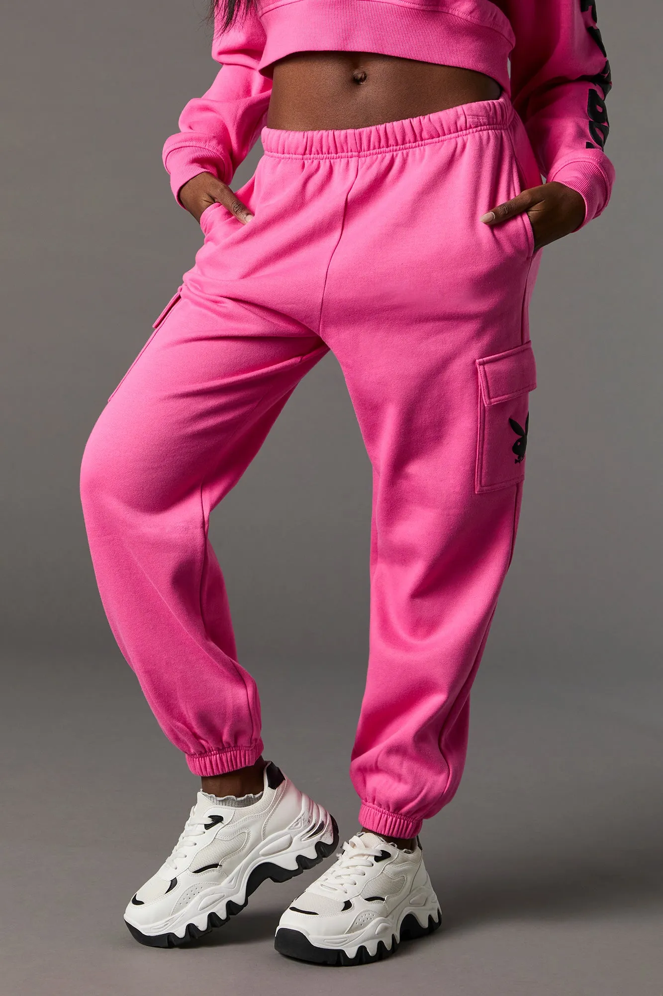Playboy Graphic Fleece Cargo Jogger