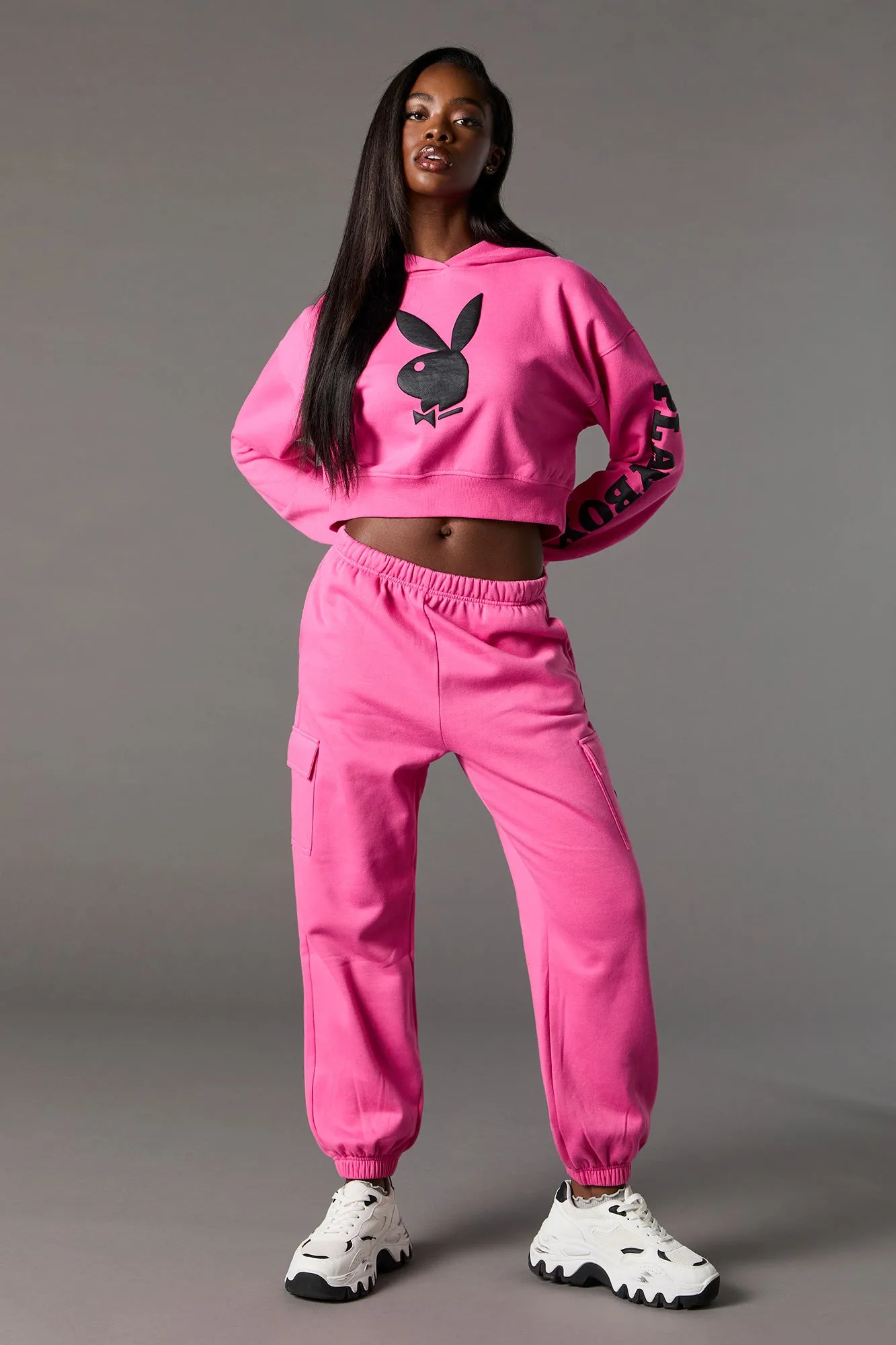 Playboy Graphic Fleece Cargo Jogger