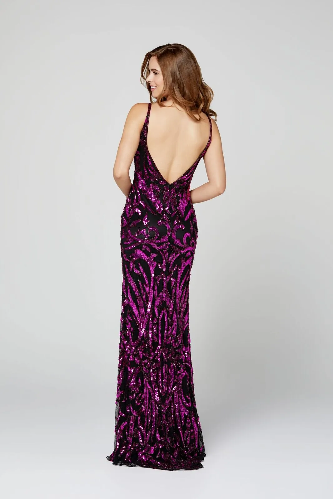 Primavera Couture 3454 Size 4 Long Fitted sequin prom dress Pageant Gown Formal