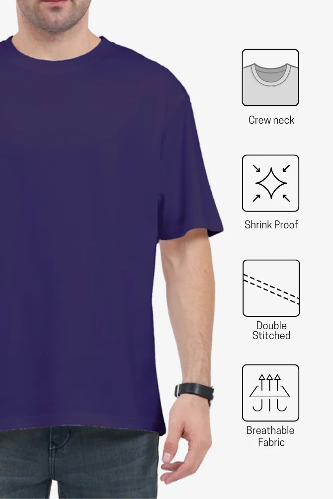 Purple Oversized T-shirt for men