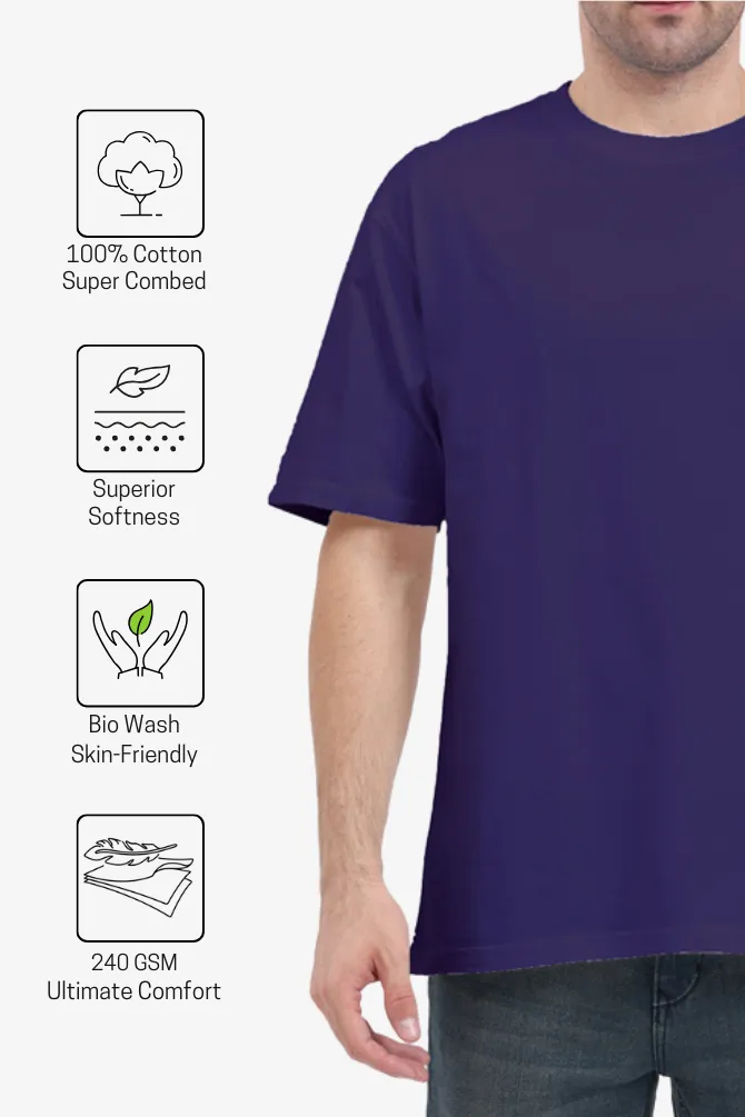 Purple Oversized T-shirt for men
