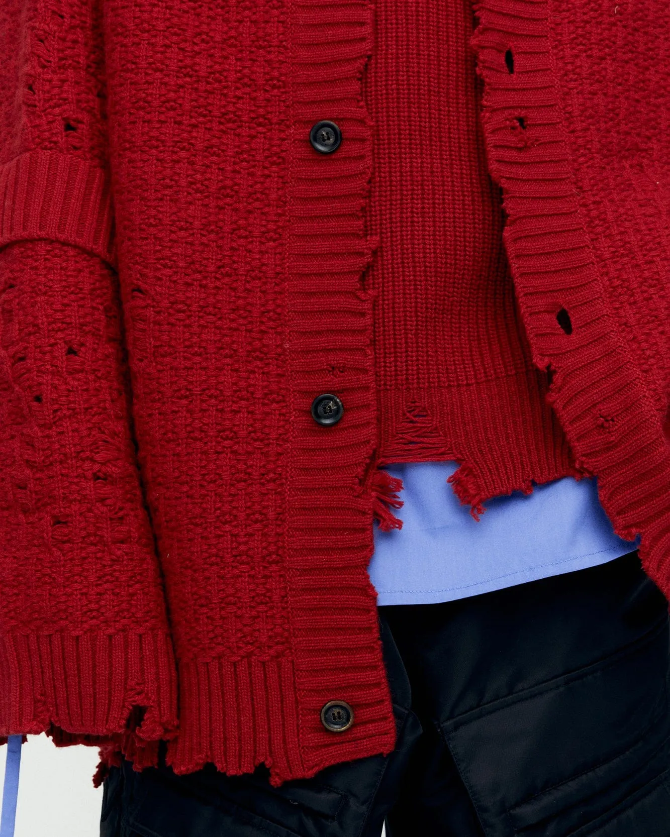 ROGHEN WOOL LONG CARDIGAN atb1156m(SCARLET)