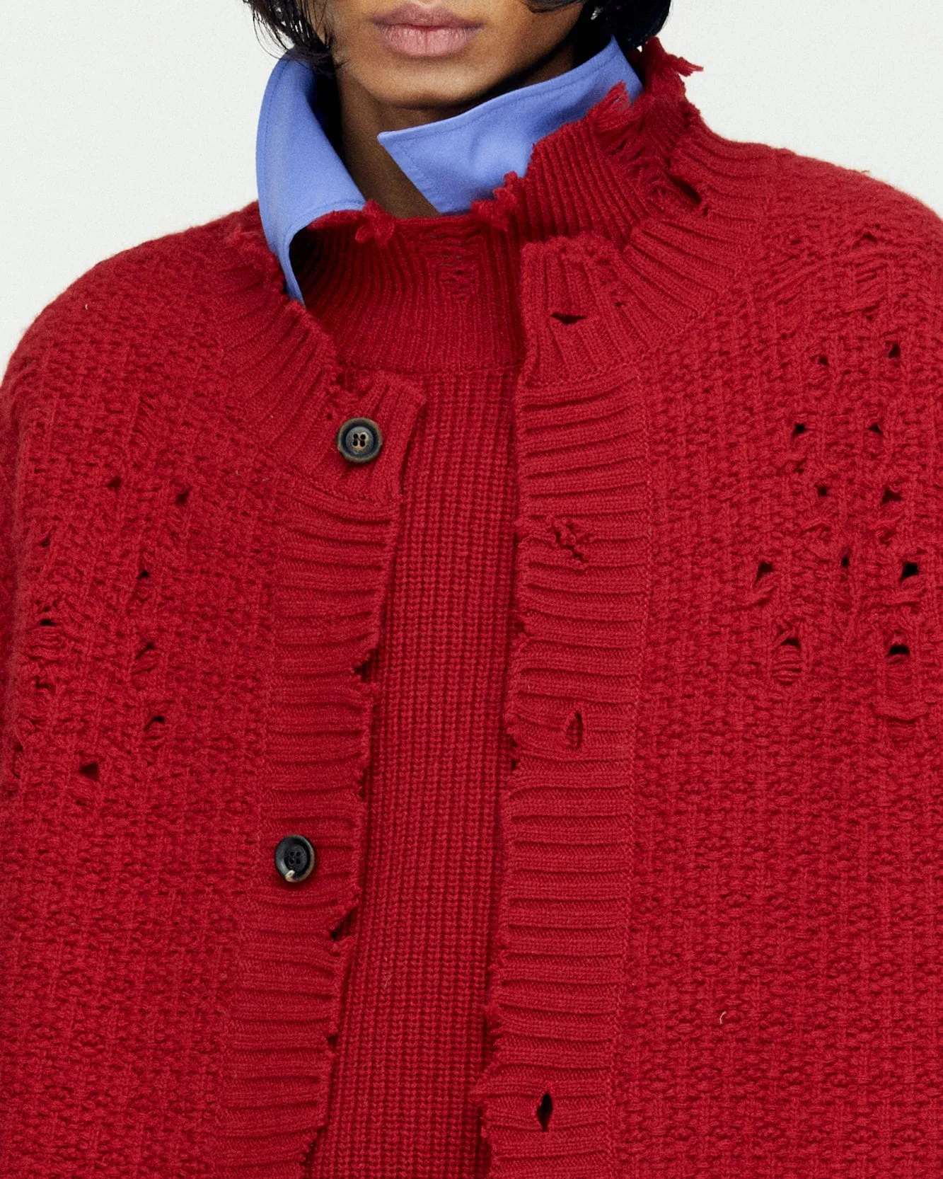 ROGHEN WOOL LONG CARDIGAN atb1156m(SCARLET)
