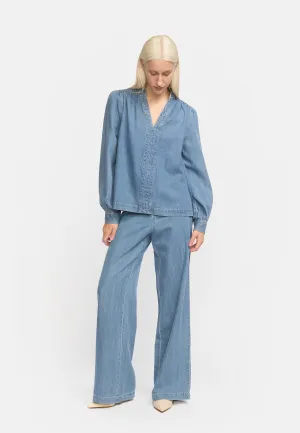 SRChristy Blouse - Greyish Light Blue